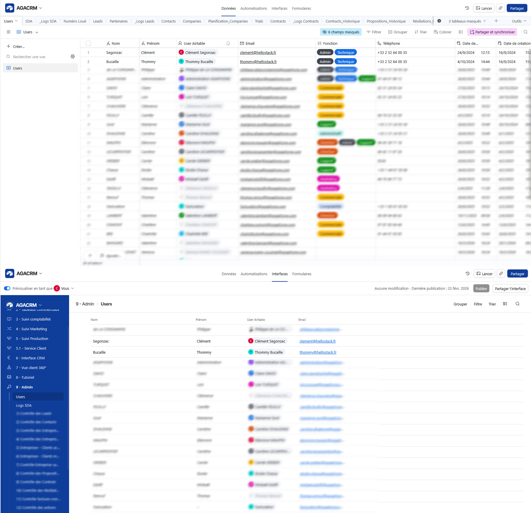 Airtable comme base de données relationnelle avec tables et relations